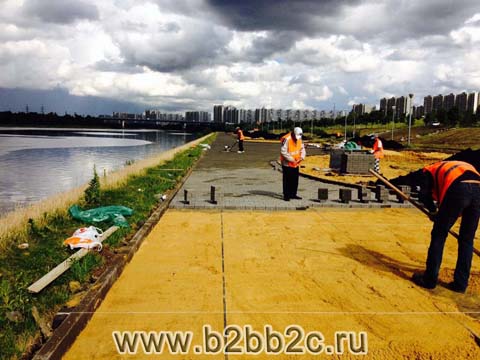 МВА-Консалт: устройство пешеходной дороги с покрытием из тротуарной плитки в парковой зоне