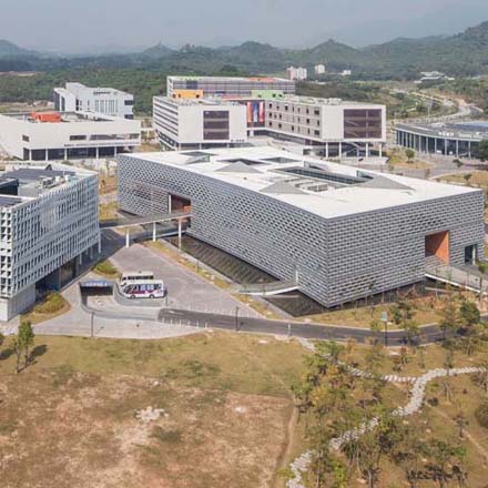 Библиотека Южного университета (Шэньчжэнь Китай) науки и технологии с фасадом из СФБ